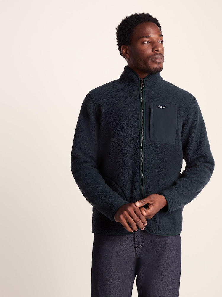 Tog 24 Blue Mens Cameron Sherpa Fleece - Image 2 of 7 Tog 24 Blue Mens Cameron Sherpa Fleece - Image 2 of 7