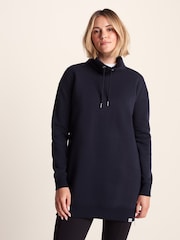 Tog 24 Blue Womens Drakeford Longline Funnel Neck Sweater - Image 2 of 7