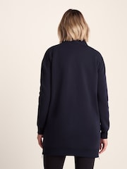Tog 24 Blue Womens Drakeford Longline Funnel Neck Sweater - Image 4 of 7