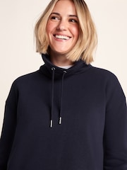 Tog 24 Blue Womens Drakeford Longline Funnel Neck Sweater - Image 5 of 7