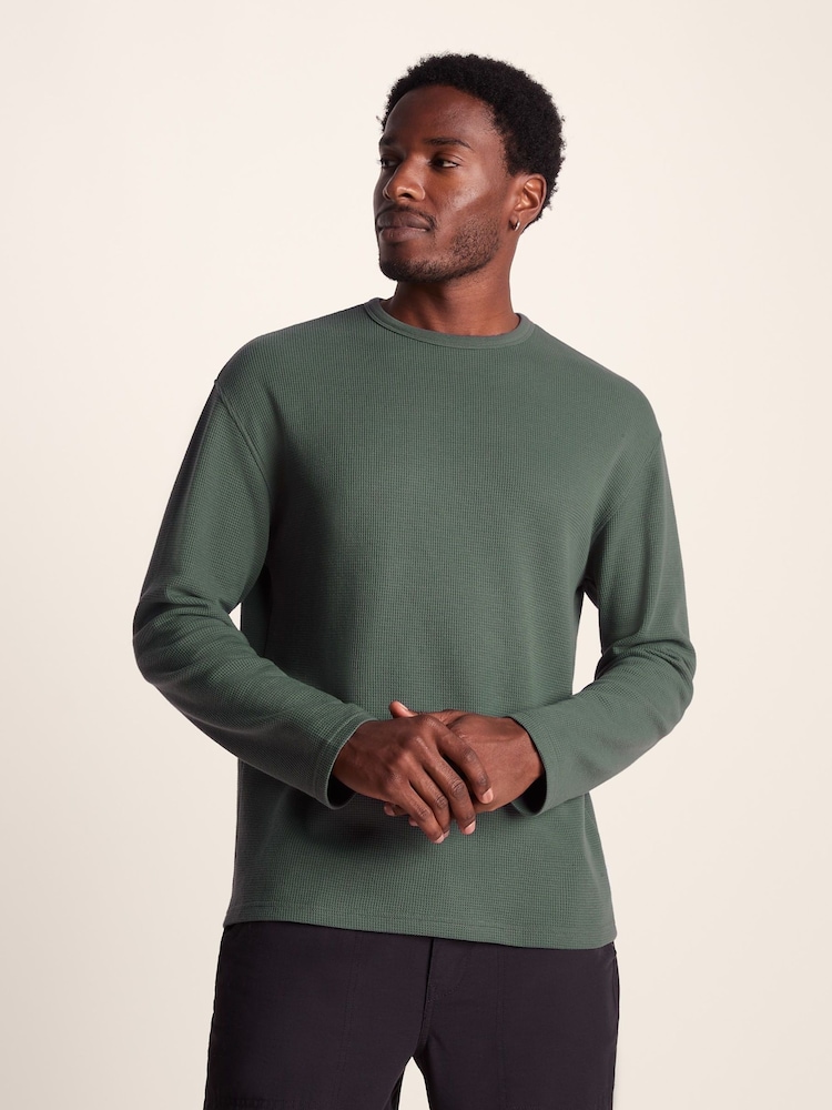 Tog 24 Green Mens Ainsdale Long Sleeve T-Shirt - Image 2 of 6 Tog 24 Green Mens Ainsdale Long Sleeve T-Shirt - Image 2 of 6