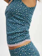 Azul - Cotton On Rib Lace Ruched Tank - Imagem 4 de 5