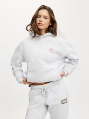 Cotton On Grey Plush Premium Graphic Print Hoodie - Image 1 of 5