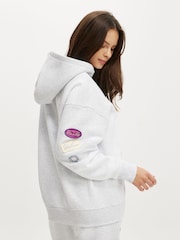 Cotton On Grey Plush Premium Graphic Print Hoodie - Image 2 of 5