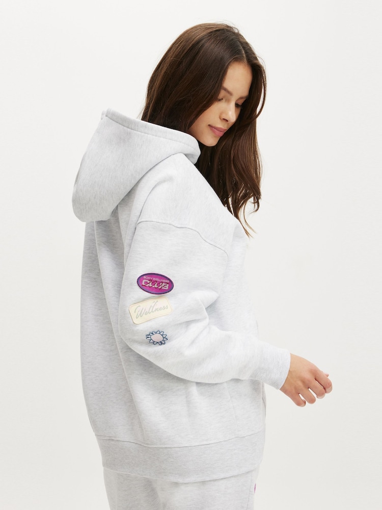 Cotton On Grey Plush Premium Graphic Print Hoodie - Image 2 of 5