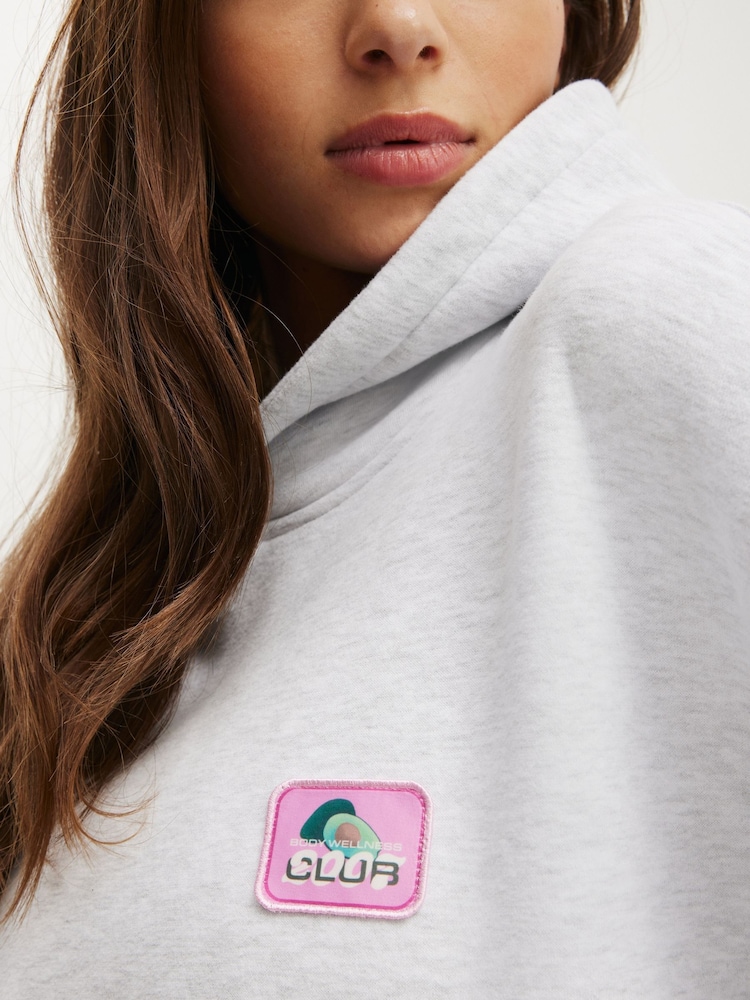 Cotton On Grey Plush Premium Graphic Print Hoodie - Image 5 of 5