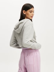 Cotton On Grey Hooded Button Up Hoodie - Image 2 of 5