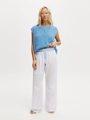 Cotton On Blue Knit Button Up Vest - Image 5 of 5