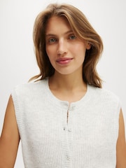 Cotton On Grey Knit Button Up Vest - Image 3 of 4