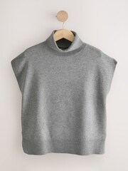 Grey Tank Roll Neck Cover-Up - Image 1 of 3
