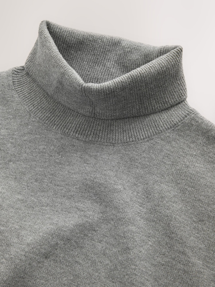 Grey Tank Roll Neck Cover-Up - Image 2 of 3