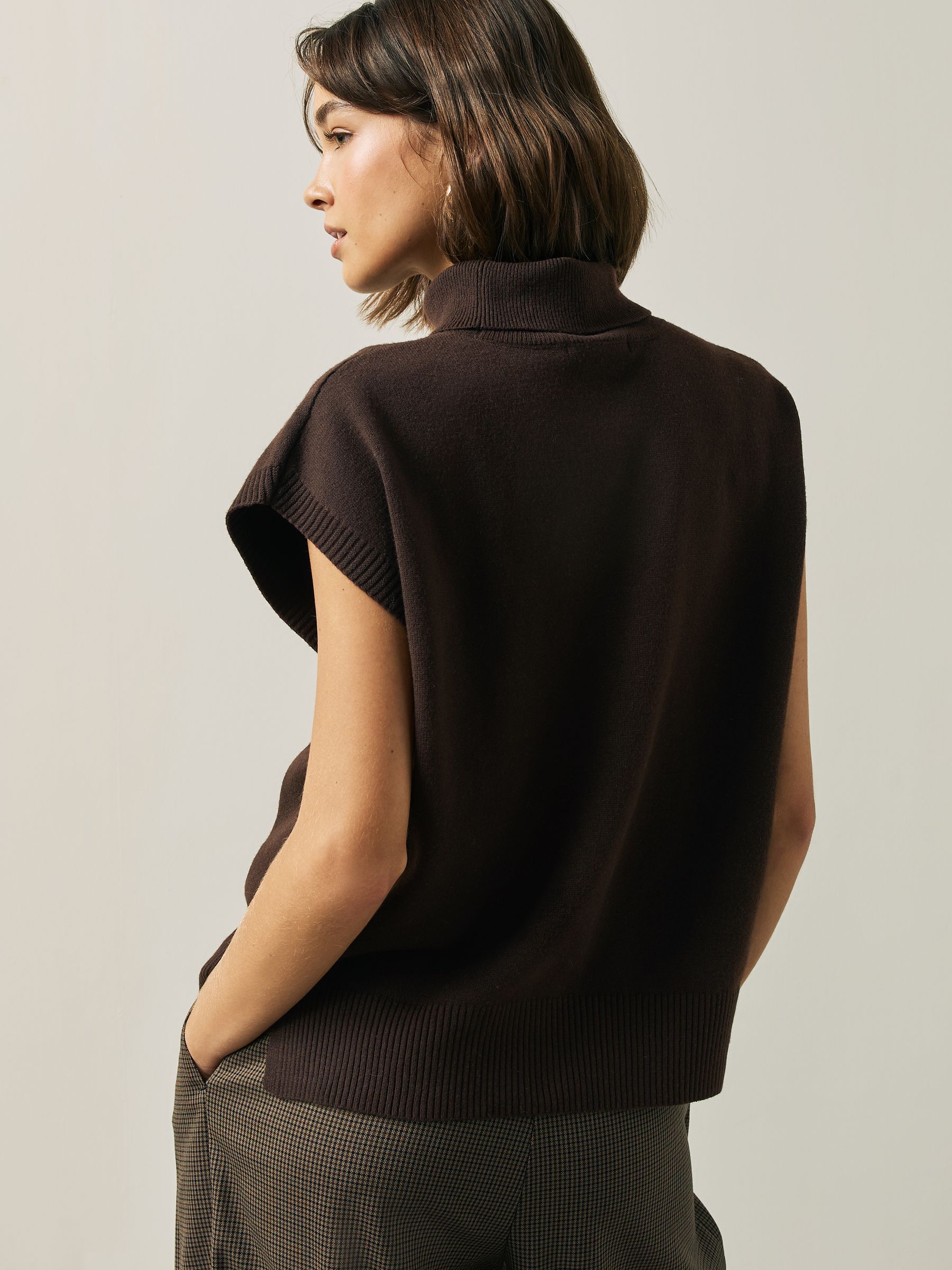 Buy Chocolate Brown Tank Roll Neck Cover-Up from Next USA