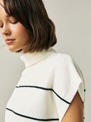 Monochrome Stripe Tank Roll Neck Cover-Up - Image 5 of 8