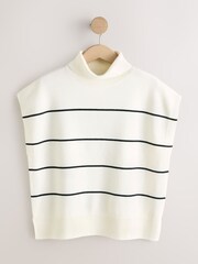 Monochrome Stripe Tank Roll Neck Cover-Up - Image 6 of 8