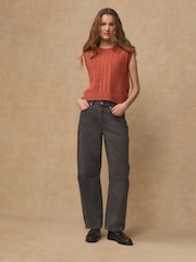 Rust Brown Cable Knit Tank - Image 2 of 7