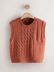 Rust Brown Cable Knit Tank - Image 5 of 7
