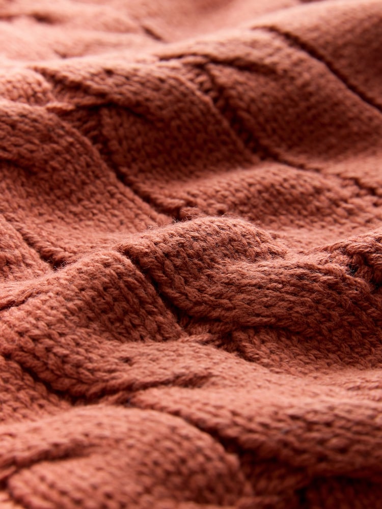 Rust Brown Cable Knit Tank - Image 7 of 7