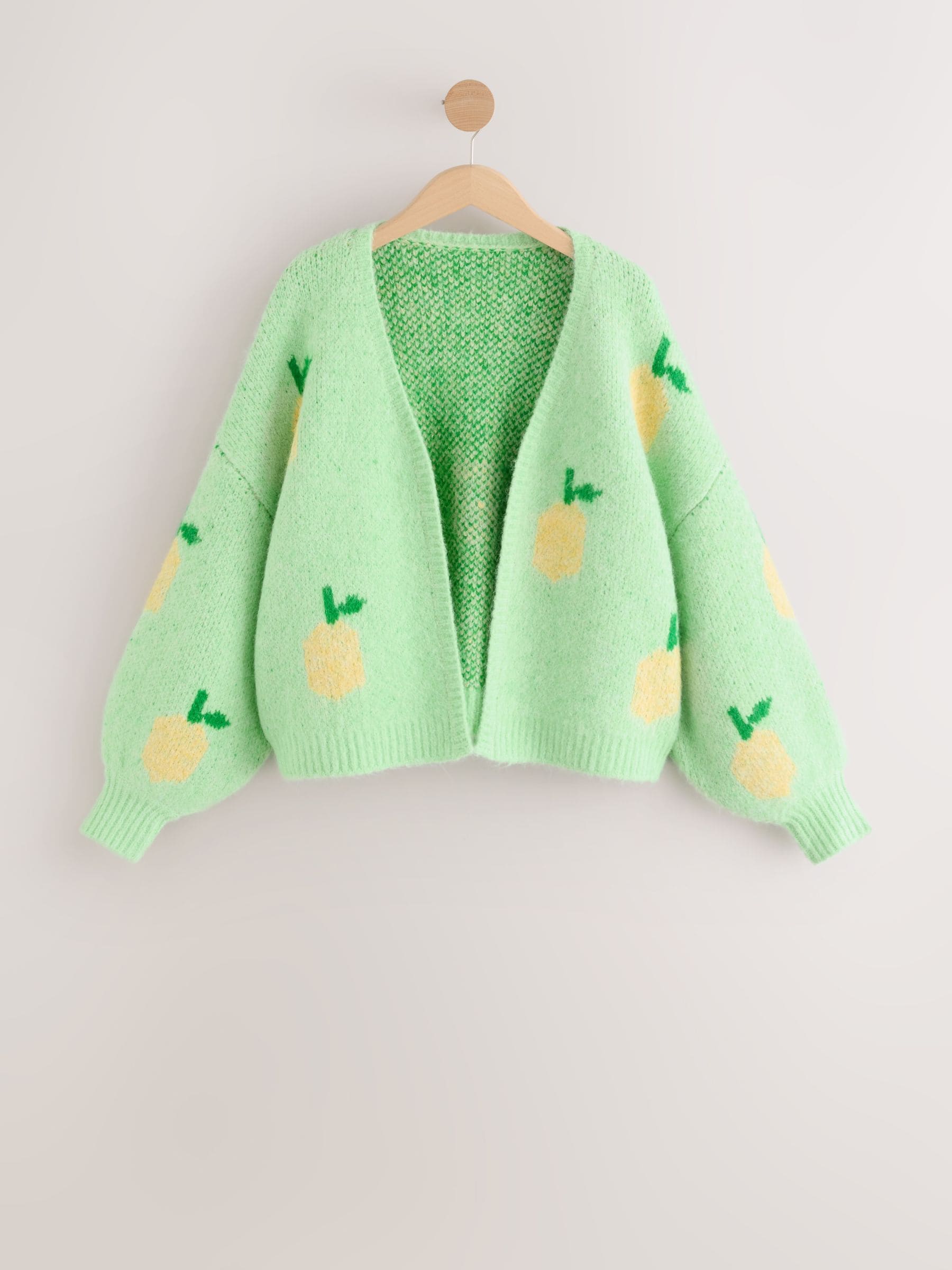 Buy Green Lemon Pattern Knitted Cardigan from Next Netherlands