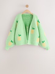 Green Lemon Pattern Knitted Cardigan - Image 7 of 9