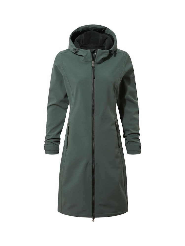 Tog 24 Dark Green Enya Longline Shower Resistant Softshell Jacket - Image 6 of 6 Tog 24 Dark Green Enya Longline Shower Resistant Softshell Jacket - Image 6 of 6