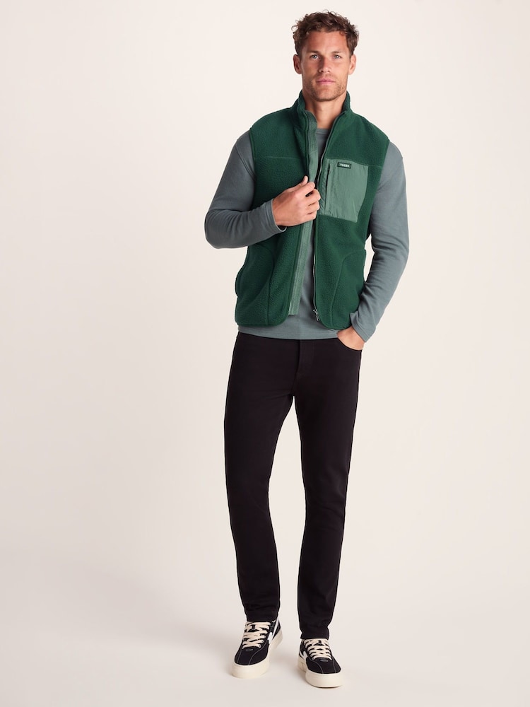 Tog 24 Green Mens Evan Sherpa Gilet - Image 1 of 6 Tog 24 Green Mens Evan Sherpa Gilet - Image 1 of 6
