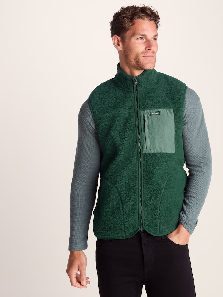 Tog 24 Green Mens Evan Sherpa Gilet - Image 2 of 6 Tog 24 Green Mens Evan Sherpa Gilet - Image 2 of 6