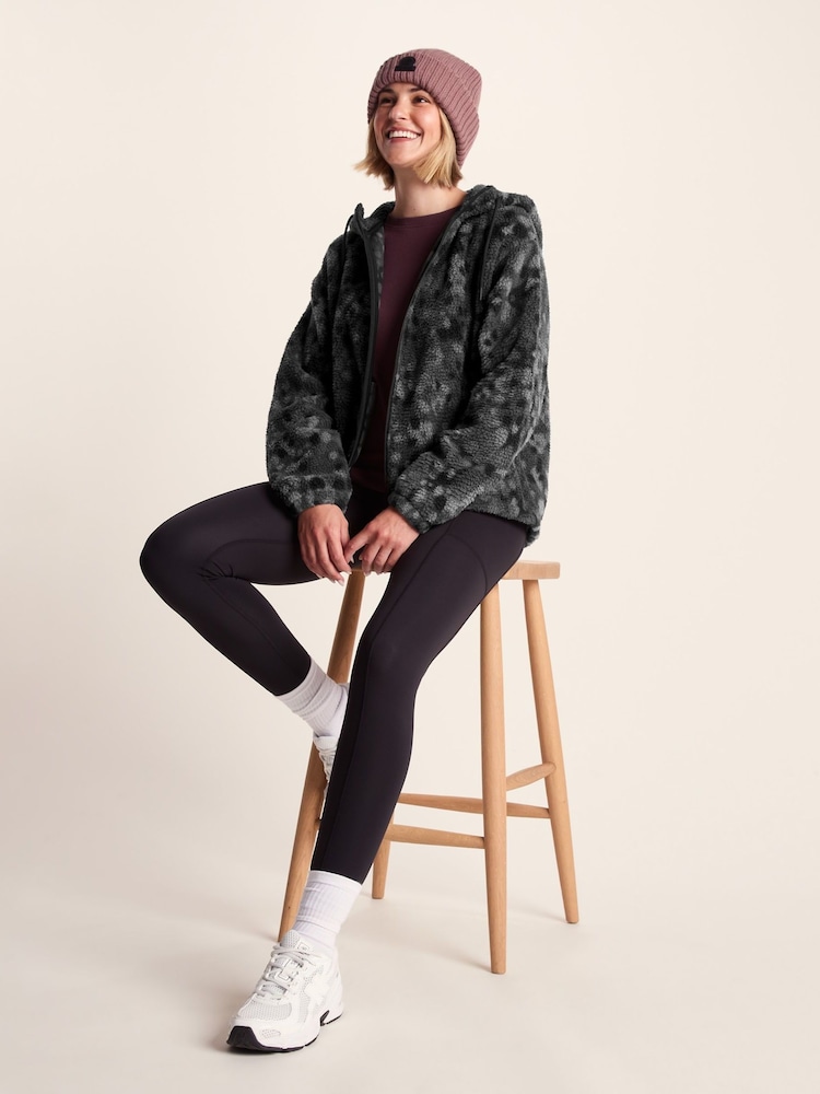 Cresswell Mens Knitlook Fleece Jacket - Dark Indigo Marl