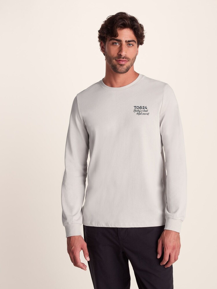 Tog 24 Cream Mens Hecky Long Sleeve T-Shirt - Image 2 of 7