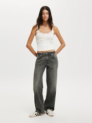 Cotton On Black Low Rise Straight Jeans - Image 3 of 6