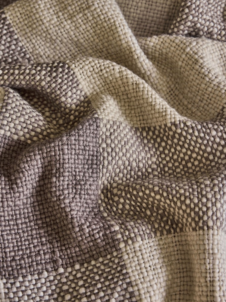 Laura Ashley Grey Allonby Check Woven Throw - Image 4 of 4 Laura Ashley Grey Allonby Check Woven Throw - Image 4 of 4