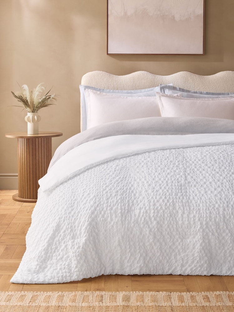 White Crinkle Textured Bedspread - Image 1 of 6