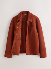 Rust Brown Fleece Shacket - Image 7 of 9