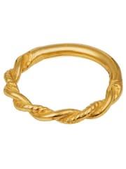 Orelia London Gold Tone Rope Twist Clicker Hoop Earring - Image 1 of 1
