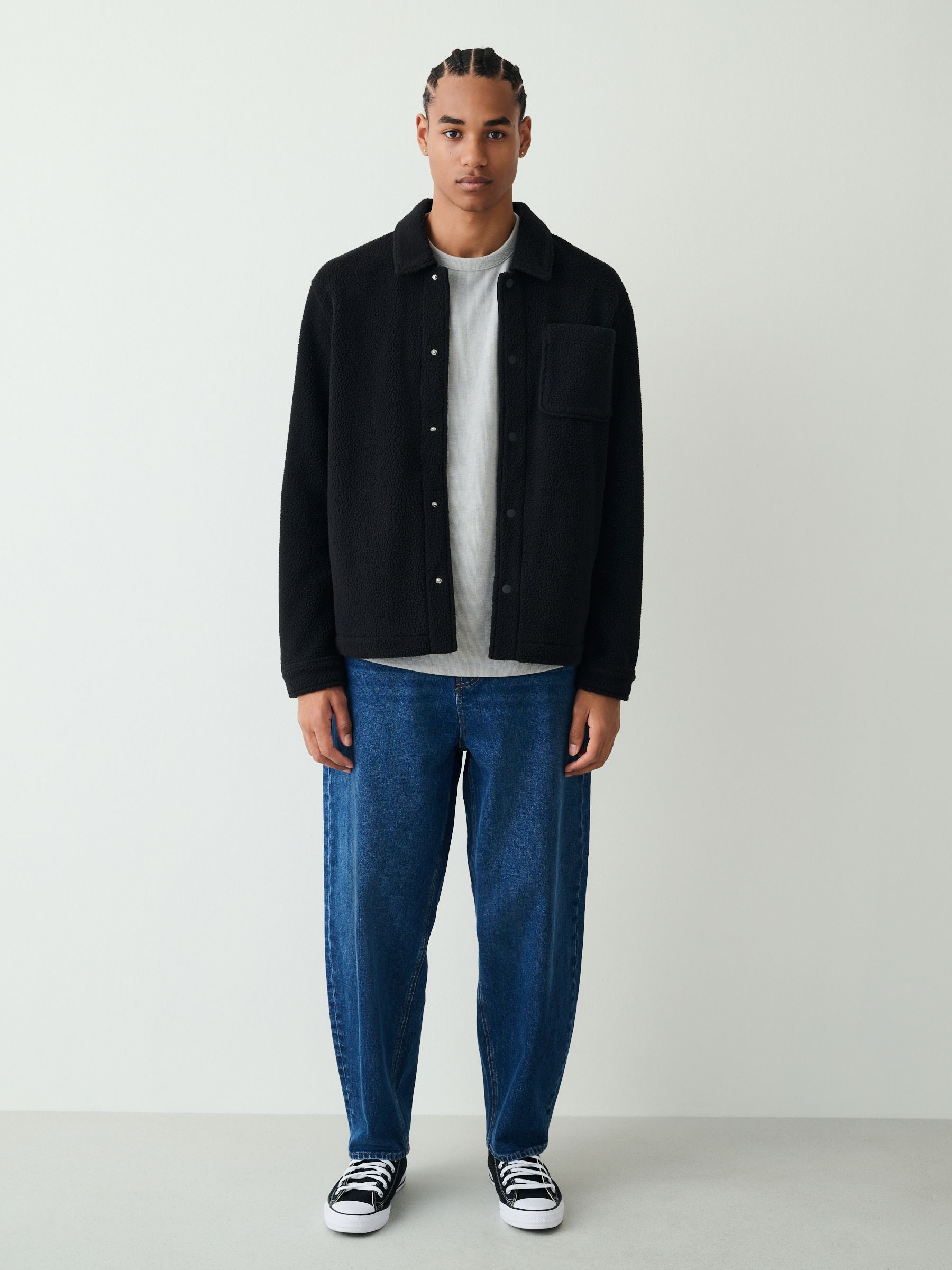 Buy Black Fleece Shacket from Next USA