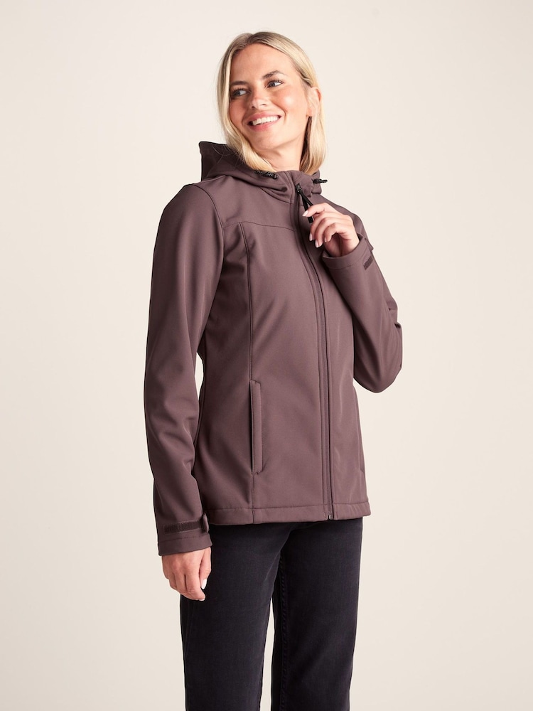 Tog 24 Purple Keld Long Shower Resistant Hooded Softshell Jacket - Image 6 of 6