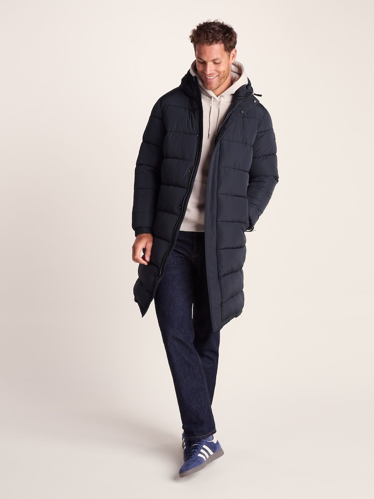 Tog 24 Blue Mens Langrick Long Padded Jacket - Image 1 of 7