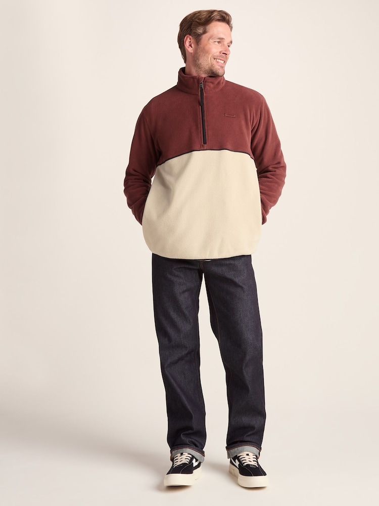 Tog 24 Red Mens Kirton Fleece Zip Neck Fleeces - Image 1 of 6