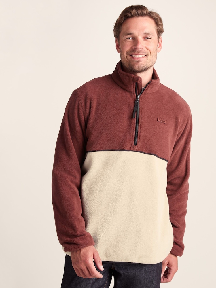 Tog 24 Red Mens Kirton Fleece Zip Neck Fleeces - Image 2 of 6 Tog 24 Red Mens Kirton Fleece Zip Neck Fleeces - Image 2 of 6