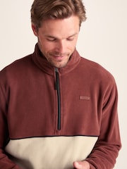 Tog 24 Red Mens Kirton Fleece Zip Neck Fleeces - Image 4 of 6