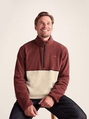 Tog 24 Red Mens Kirton Fleece Zip Neck Fleeces - Image 5 of 6