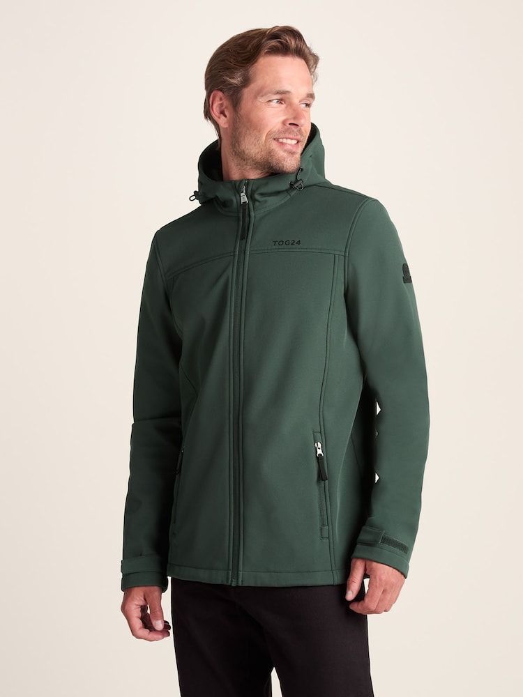 Tog 24 Green Mens Feizor Softshell Hooded Jacket - Image 2 of 7 Tog 24 Green Mens Feizor Softshell Hooded Jacket - Image 2 of 7