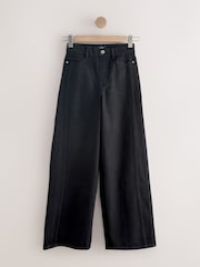 Black High Rise Flexi Fit Pull On Wide Leg Jeans - Image 7 of 10