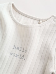 Grey Hello World Top and Leggings Baby Set (0-18mths) - Image 12 of 18