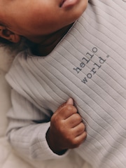 Grey Hello World Top and Leggings Baby Set (0-18mths) - Image 2 of 3