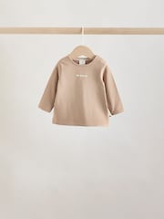 大地色／灰色 - Long Sleeve Baby T-Shirts 3 Pack (0mths-2yrs) - 圖片 4/13