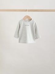 大地色／灰色 - Long Sleeve Baby T-Shirts 3 Pack (0mths-2yrs) - 圖片 6/13