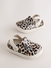 smALLSAINTS Leopard Clog Sandals - Image 1 of 5