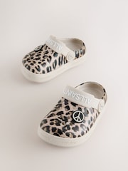 smALLSAINTS Leopard Clog Sandals - Image 3 of 5
