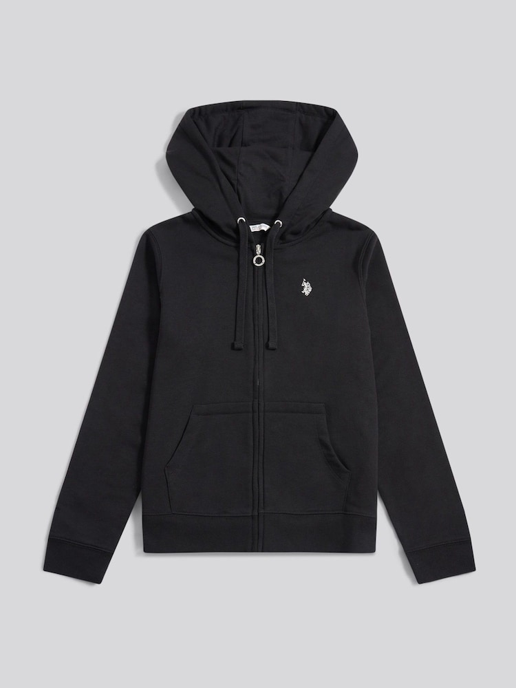 U.S. Polo Assn. Black Womens Double Horsemen Zip Through Sweatshirt - Image 1 of 3 U.S. Polo Assn. Black Womens Double Horsemen Zip Through Sweatshirt - Image 1 of 3