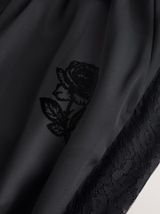 Rockett St George Black Satin Co-ord Trousers with Lace Insert - Image 8 of 9